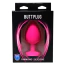 Анальная пробка с прозрачным кристаллом Fantasy Toys Butt Plug Diamond Silicone S, розовая - Фото №3
