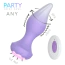 Анальная пробка с вибрацией и ротацией Party Color Toys Any, сиреневая - Фото №2