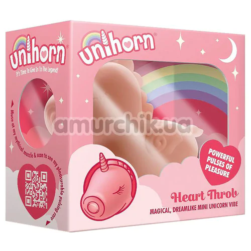 Вибратор Unihorn Heart Throb, розовый