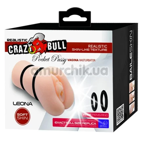 Искусственная вагина Crazy Bull Leona, телесная