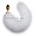 Анальная пробка с хвостиком Easy Toys Fox Tail Plug S, золотая - Фото №1