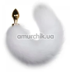 Анальная пробка с хвостиком Easy Toys Fox Tail Plug S, золотая - Фото №1