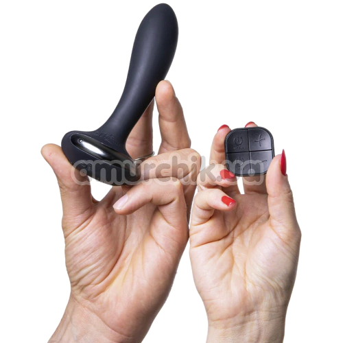 Анальна пробка з вібрацією Kiiroo Hot Octopuss Plex With Flex, чорна