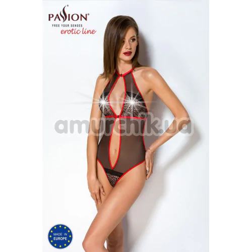 Боді Passion Free Your Senses Erotic Line Satara, чорно-червоне