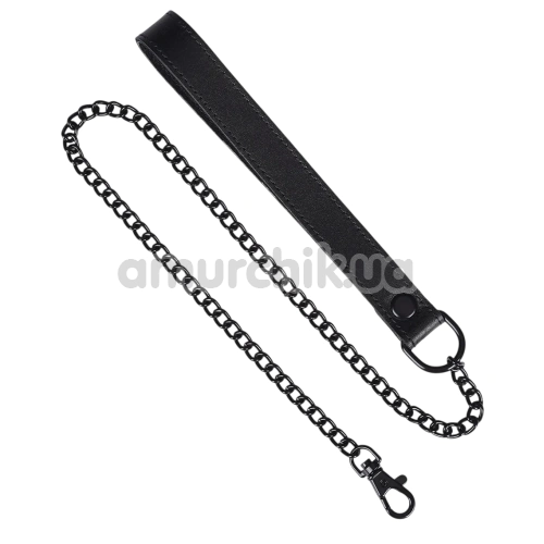 Ошейник с поводком Liebe Seele Flower Rhythm Leather Collar With Leash, черно-красный