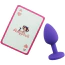 Анальная пробка с прозрачным кристаллом Classic Silicone Butt Plug With Crystal, фиолетовая - Фото №5