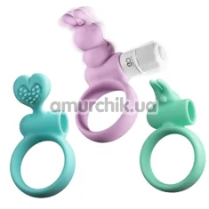 Набір ерекційних кілець Love Vibrating Silicone Penis Ornament - Фото №1