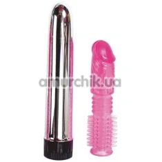 Набор из 2 предметов Twinz Vibrator and Sleeve Kit - Фото №1