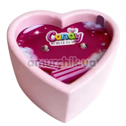 Свеча для массажа Candy Heart Bubble Gum - жвачка, 70 мл - Фото №1