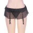Комплект Star Night Double Lace Mini Skirt Set, черный: трусики-стринги + пояс для чулок - Фото №5