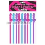 Трубочки для напоїв LoveToy Jokes & Parties - різнокольорові, 9 шт - Фото №1