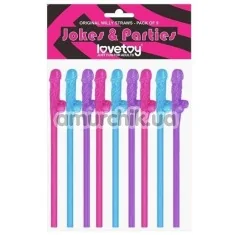 Трубочки для напитков LoveToy Jokes&Parties - разноцветные, 9 шт - Фото №1