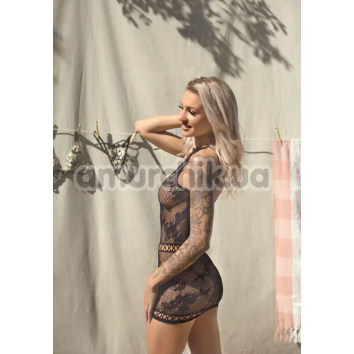 Сукня Leg Avenue Lace Mini Dress With Cut-Outs, чорна