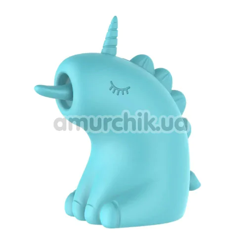 Симулятор орального секса для женщин с вибрацией Univibe Sexy Unicorn, голубой