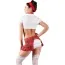 Костюм школьницы Cottelli Collection Costumes 2470365 бело-красный: топ + мини-юбка + трусики + чулки + галстук - Фото №2