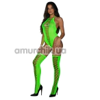Комплект Star Night Fishnet Glow Set, салатовий: боді + панчохи - Фото №1