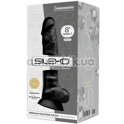 Фаллоимитатор Silexd Premium Silicone Dildo Model 1 Size 8, черный
