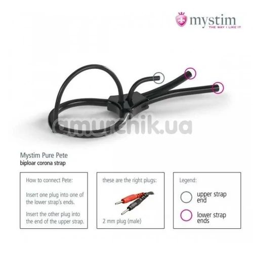 Утяжка для пениса с электростимуляцией Mystim Pure Pete