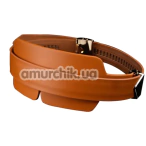 Маска Lockink Luxury Leather Blindfold Kit, коричневая - Фото №1