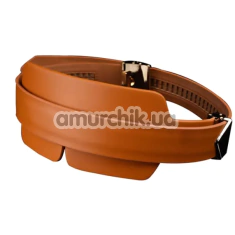 Маска Lockink Luxury Leather Blindfold Kit, коричневая - Фото №1