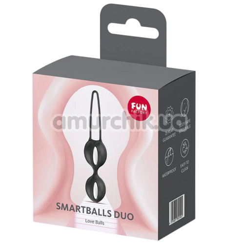 Вагинальные шарики Fun Factory Smartballs Duo, черно-белые