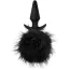 Анальная пробка с черным хвостиком Temptasia Bunny Tail Pom Plug, черная - Фото №1