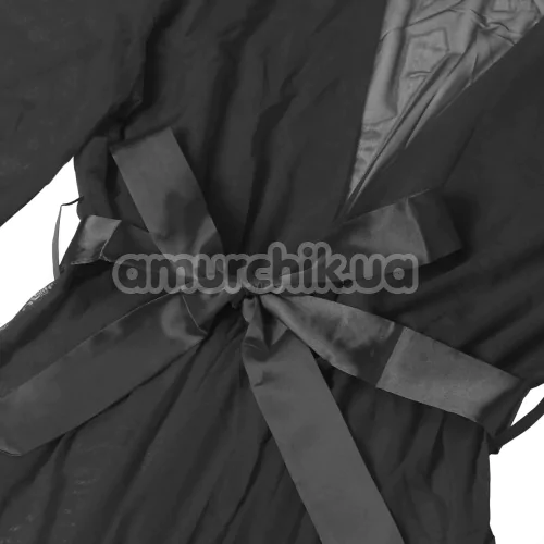 Пеньюар Star Night Sensual Ruffle Night Robe, чорний