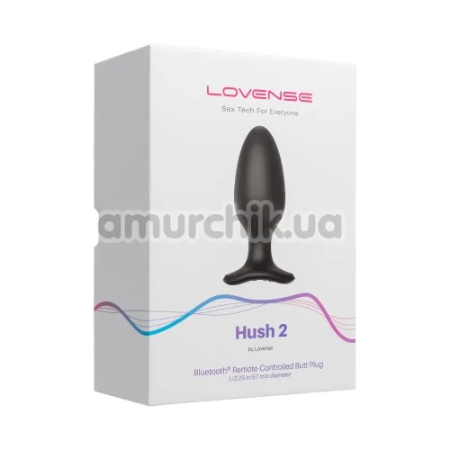 Анальна пробка з вібрацією Lovense Hush 2 L, чорна
