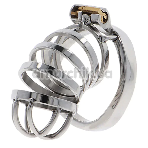 Пояс верности для мужчин Hidden Desire Extreme Penis Gear Chastity Cock Cage Metal, серебряный - Фото №1