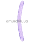 Двухконечный фаллоимитатор Realrock Crystal Clear Double Dong 18, фиолетовый - Фото №1