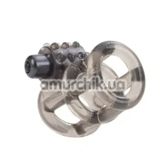 Кольцо-насадка с вибрацией Basic Essentials Stretchy Vibrating Support Cage - Фото №1