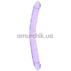 Двухконечный фаллоимитатор Realrock Crystal Clear Double Dong 18, фиолетовый - Фото №1