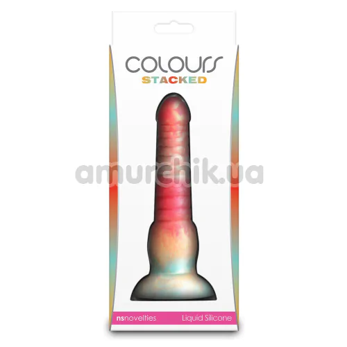 Фаллоимитатор Colours Stacked 6, красно-золотой