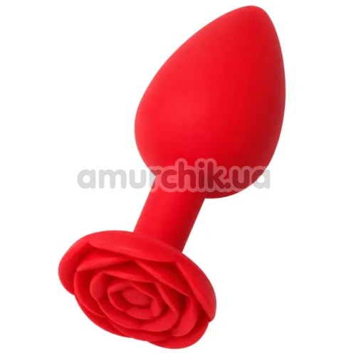 Анальная пробка Alume Silicone Rose Plug S, красная