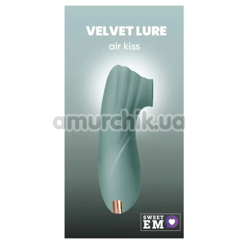 Симулятор орального сексу для жінок з вібрацією Sweet Em Velvet Lure Air Kiss, зелений