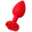 Анальная пробка Alume Silicone Rose Plug S, красная - Фото №2