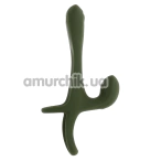 Насадка на пенис с вибрацией и пульсацией Zero Tolerance Strap Tap And Go, зеленая - Фото №1