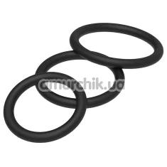 Набір з 3 ерекційних кілець Men's Play Set of 3 Cock Rings B7, чорний - Фото №1