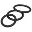 Набор из 3 эрекционных колец Men's Play Set of 3 Cock Rings B7, черный - Фото №1