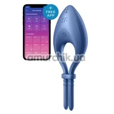 Виброкольцо для члена Satisfyer Bullseye, синее - Фото №1