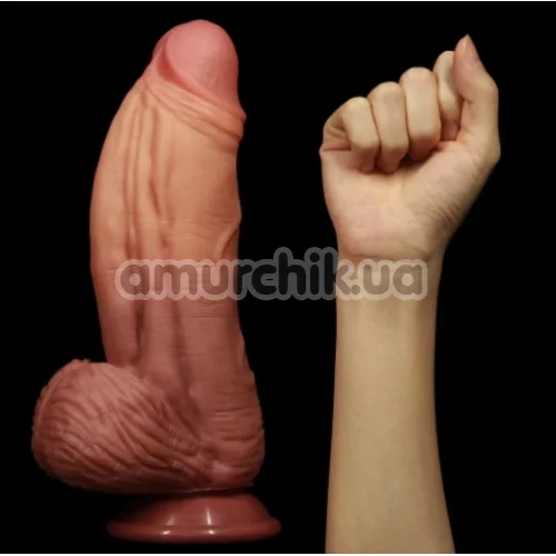 Фалоімітатор Dual-Layered Silicone Nature Cock LV411014, тілесний