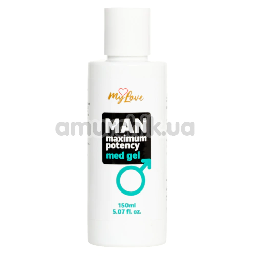 Лубрикант чоловічий зі стимулюючим ефектом MyLove Man Maximum Potency Med Gel, 150 мл - Фото №1