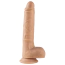 Вибратор с толчками Virgite Realistics Vibrating & Thrusting Realistic With Balls R14, телесный - Фото №1