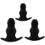 Набор из 3 анальных пробок Black Mont Rippled Anal Juicer Kit, черный - Фото №1