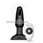 Анальная пробка с вибрацией и ротацией B-Vibe Rimming Plug 2, черная - Фото №1