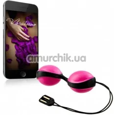 Вагінальні кульки з вібрацією Amor Vibratissimo Balls, чорно-малинові - Фото №1