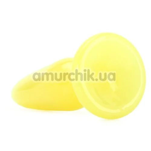 Анальная пробка Firefly Pleasure Plug Small, желтая