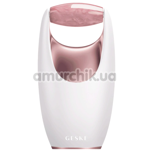 Роликовий масажер для обличчя Geske Rose Quartz Roller 5 in 1, кремовий - Фото №1