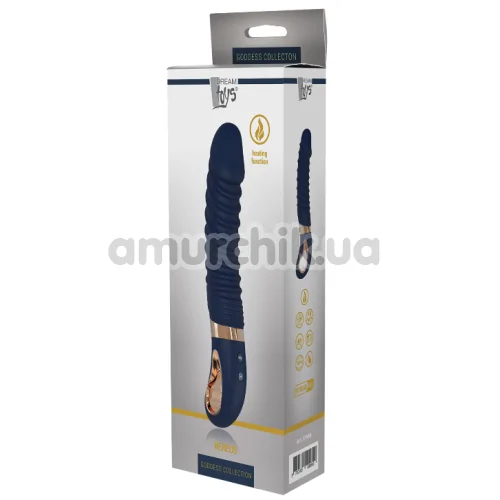 Вібратор для точки G з підігрівом Goddess Collection Nereos, синій