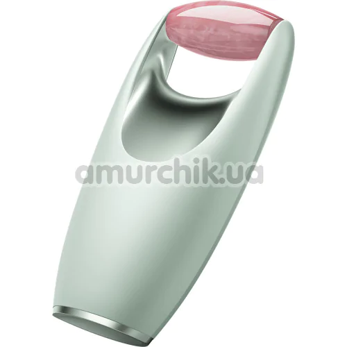 Роликовый массажер для лица Geske Rose Quartz Roller 5 in 1, зеленый